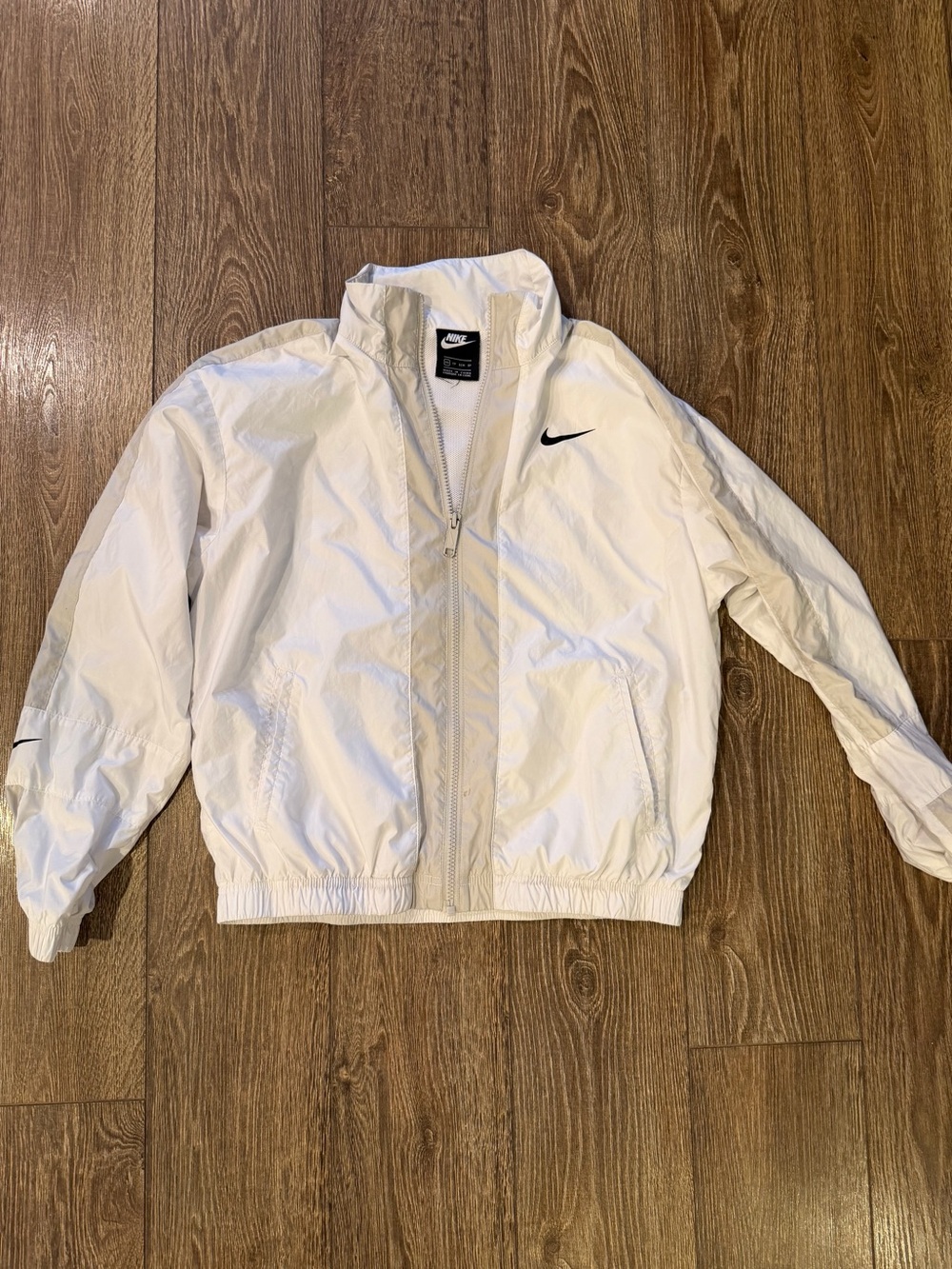 Nike White Women's Bomber Windbreaker Jacket